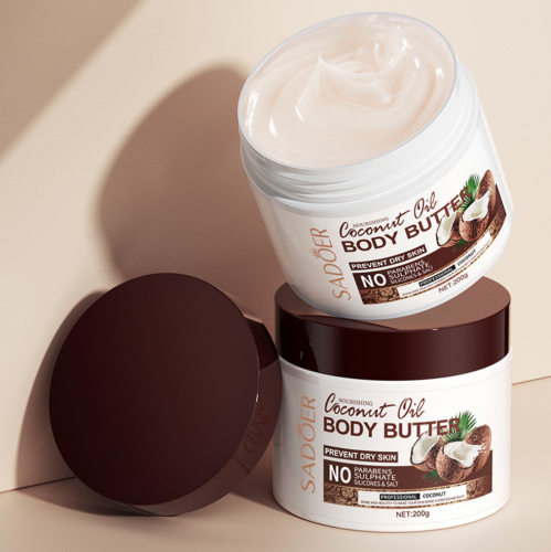Питательный крем для тела с экстрактом кокоса SADOER Nourishing Coconut Oil Body Butter, 200 гр.