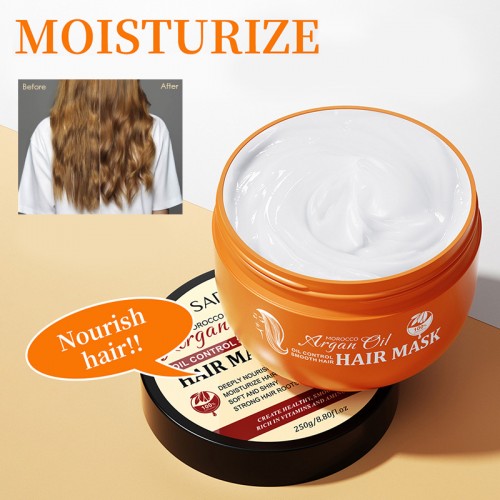 Питательная маска для волос с аргановым маслом SADOER Marocco Argan Oil, 250 мл.