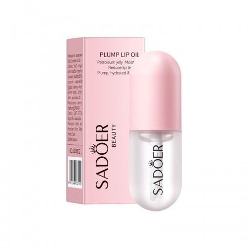 Масло-блеск для губ увлажняющий прозрачный SADOER, 4 мл.