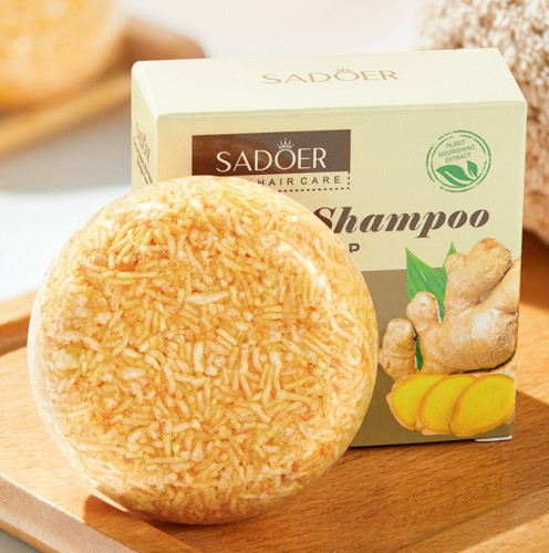 Твердый шампунь с экстрактом имбиря SADOER Ginger Extract Solid Shampoo, 60 гр.