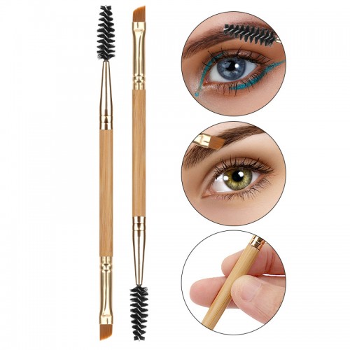 Двойная кисть для бровей и подводки