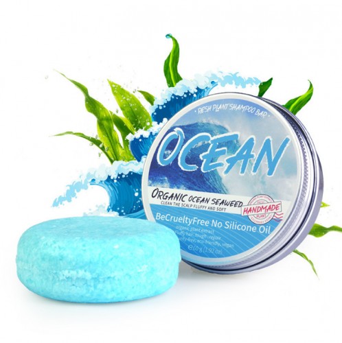 Органический твердый шампунь СВЕЖЕСТЬ ОКЕАНА Fresh Plant Shampoo Bar, 60 гр.