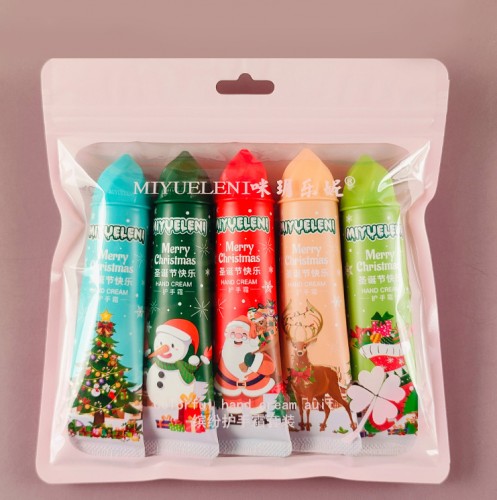 Набор кремов для рук мороженки с фигурным дозатором Новогодняя серия, 5 шт. по 30 мл.