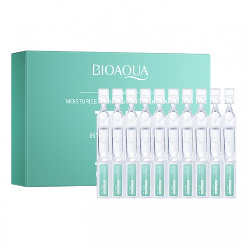 Курс сывороток для лица с Гиалуроновой кислотой и Церамидами в ампулах Bioaqua, 30 шт. по 1 мл.