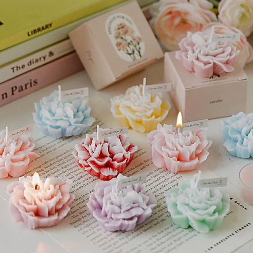 Свеча-мини ароматическая фигурная "ЦВЕТОК" в коробке, 5,7 см. 30 гр.