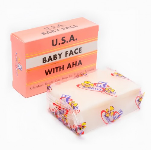 Омолаживающее тайское мыло для лица с АНА-кислотами и куркумой BABY FACE, 50 гр. (Срок 01.2026)