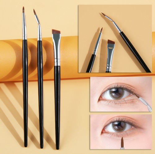 Набор кистей для макияжа глаз 3 шт. (Для прорисовки стрелок / Для бровей)
