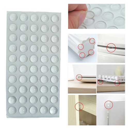 Силиконовые самоклеящиеся накладки-протекторы для мебели, 50 шт.  10*2 мм.