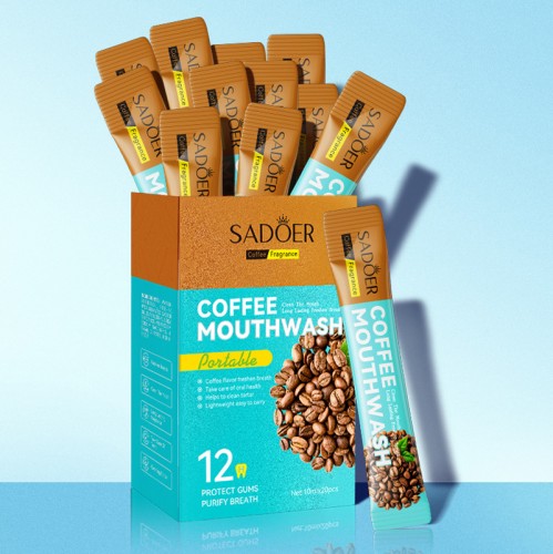 Ополаскиватели для полости рта со вкусом КОФЕ Sadoer, Набор 20 шт. по 10 мл.
