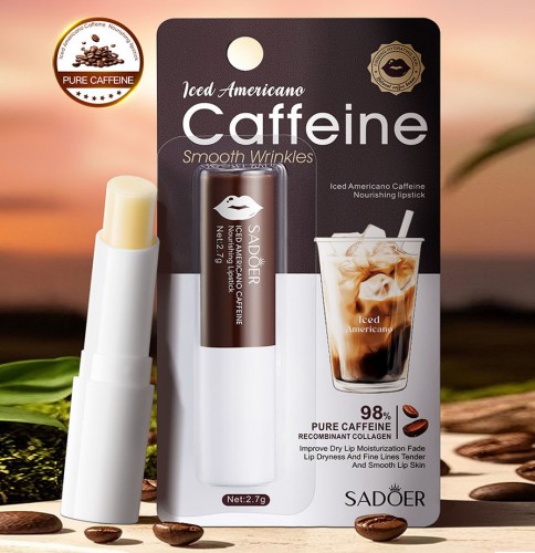 Питательный бальзам для губ с кофеином SADOER, 2,7 гр