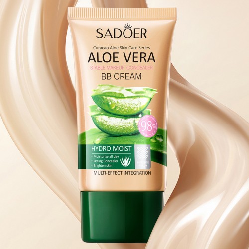 BB-крем для лица с соком алоэ вера SADOER, 40 гр. Тон: Натуральный