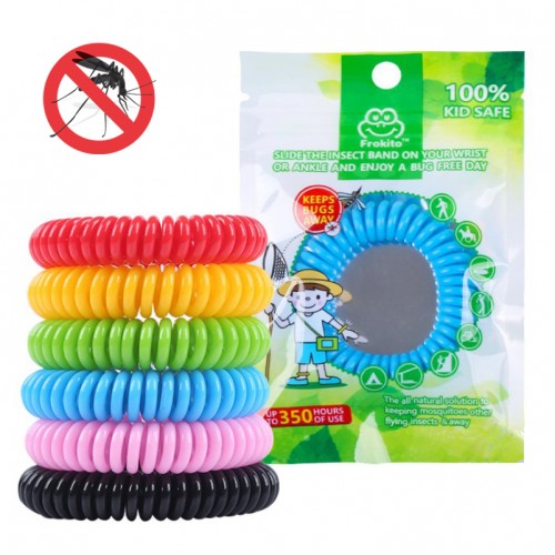 Браслет репеллентный от комаров с эфирными маслами (Цвет случайный)