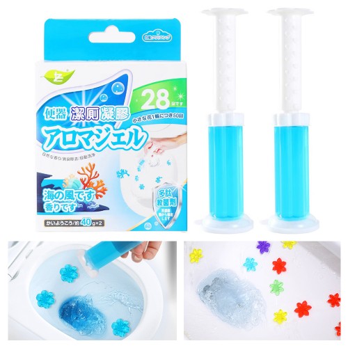 Гели-дозаторы освежающие антибактериальные для унитаза, Набор 2 шт. ОКЕАН