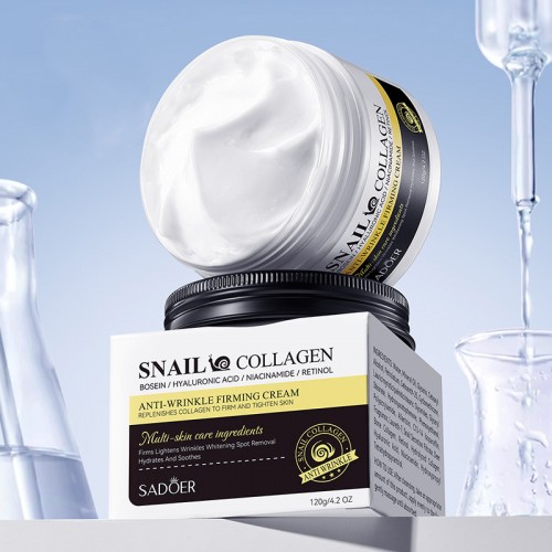 Увлажняющий крем от морщин с экстрактом улитки и коллагеном SADOER, 120 гр.