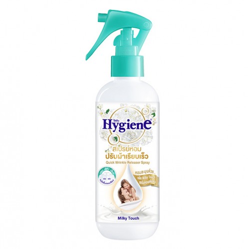 Спрей для быстрого разглаживания одежды без утюга парфюмированный  МОЛОЧНОЕ ПРИКОСНОВЕНИЕ Hygiene, 220 мл. Таиланд