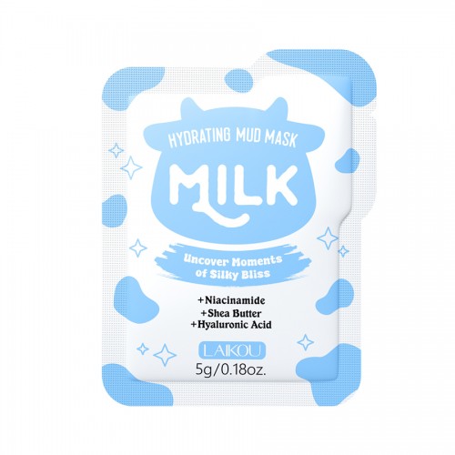 Маска для лица с молочными протеинами и каолином очищающая Laikou, саше 5 гр.