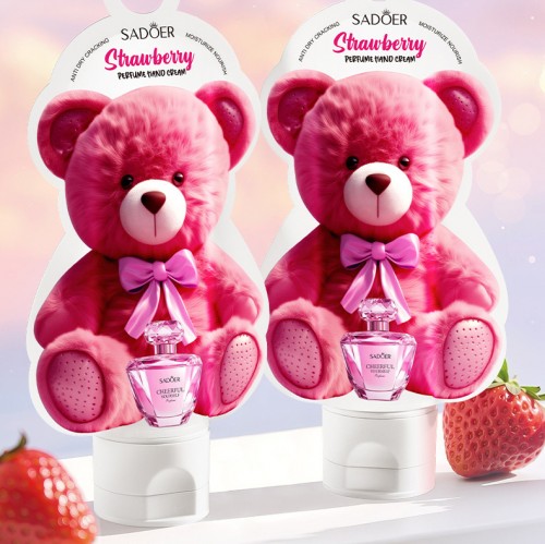 Крем для рук парфюмированный Клубничный Медвежонок Sadoer, 55 гр.
