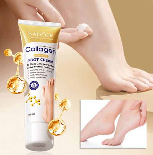 Увлажняющий крем для НОГ с Коллагеном Sadoer, 60 гр. 