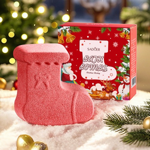 Бомбочка для ванны Новогодний НОСОЧЕК Sadoer, 100 гр. 