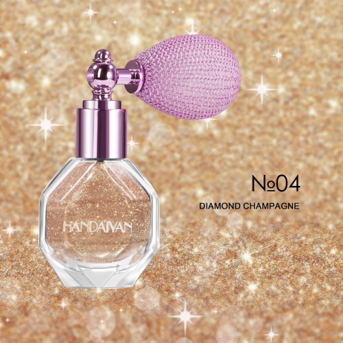 Сияющая пудра для тела, лица и волос с помпой-распылителем Handaiyan, Цвет 04