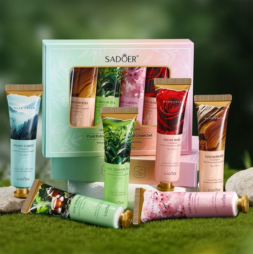 Набор парфюмированных кремов для рук в коробке Sadoer, 6 шт. * 30 гр.
