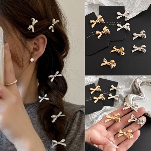 Мини-заколки Бантики, набор 5 штук (2,5 см.)