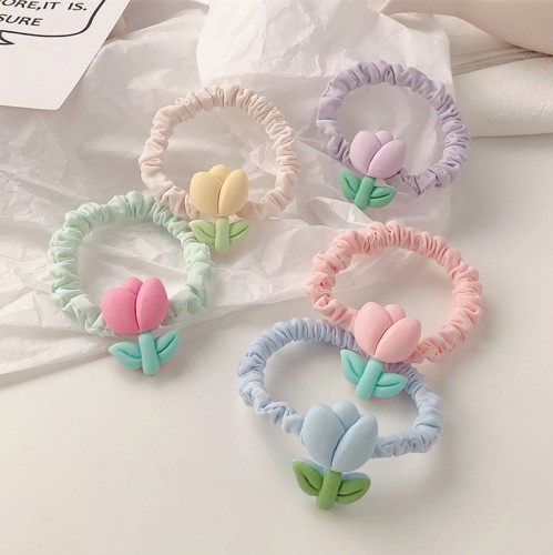 Набор резинок для волос Тюльпаны 5 штук 