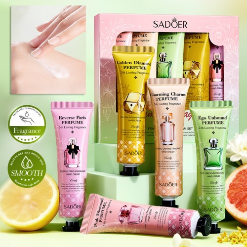 Набор парфюмированных кремов для рук в коробке Sadoer, 5 шт. * 30 гр.