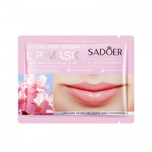 Коллагеновая маска-патч для губ с сакурой Sadoer